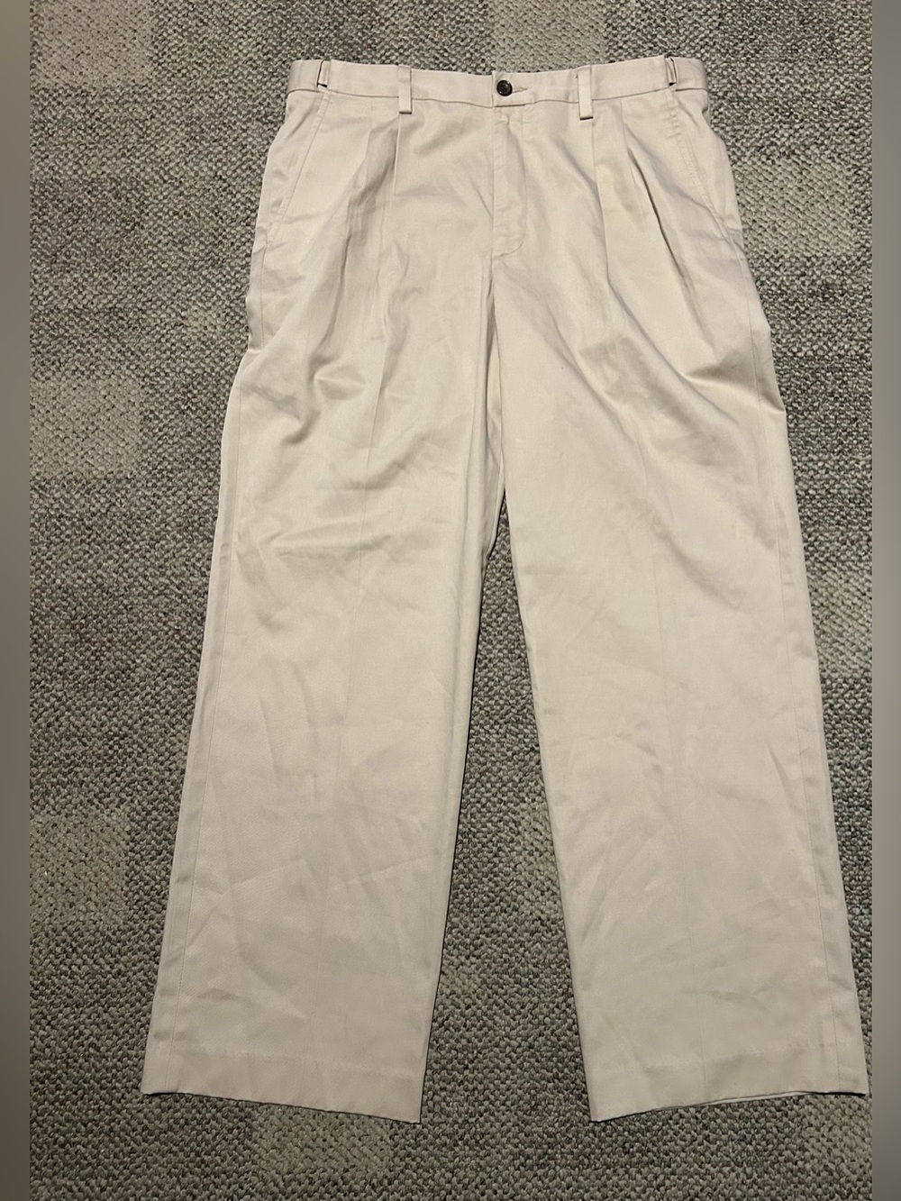 Eddie Bauer Relaxed Fit Wrinkle & Stain Resistant Tan Pants Mens Size 34x32